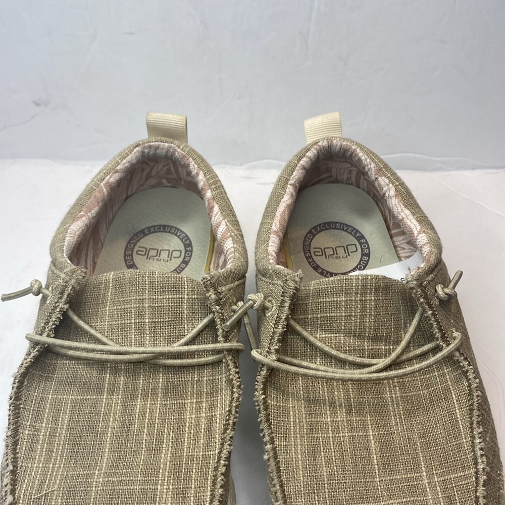 Hey Dude Beige Wendy Chambray Shoes - Picture 3 of 10